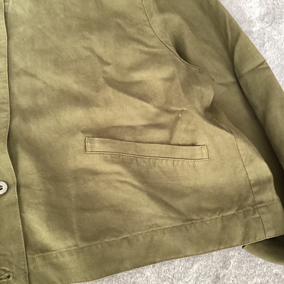 NWT Eileen Fisher crop linen jacket oversize size M - Picture 9 of 9